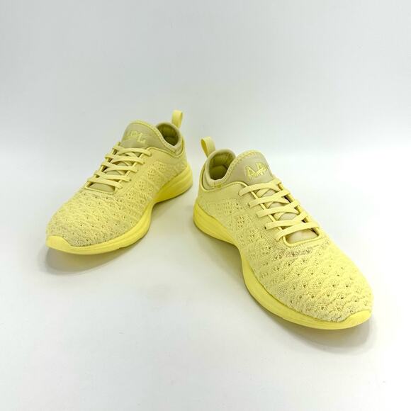 APL Techloom Phantom Women Running Shoes/Sneakers Size 8.5 Yellow Laced Slip-On - Picture 15 of 16